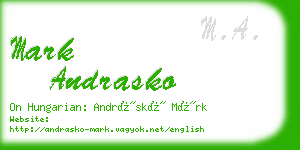 mark andrasko business card